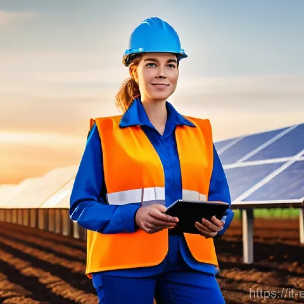 환경보전기술자 실기 시험 절차 - **Prompt:** A determined female environmental engineer in her early 30s, dressed in practical and pr...