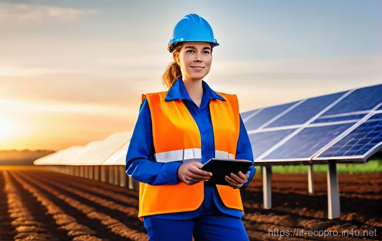 환경보전기술자 실기 시험 절차 - **Prompt:** A determined female environmental engineer in her early 30s, dressed in practical and pr...