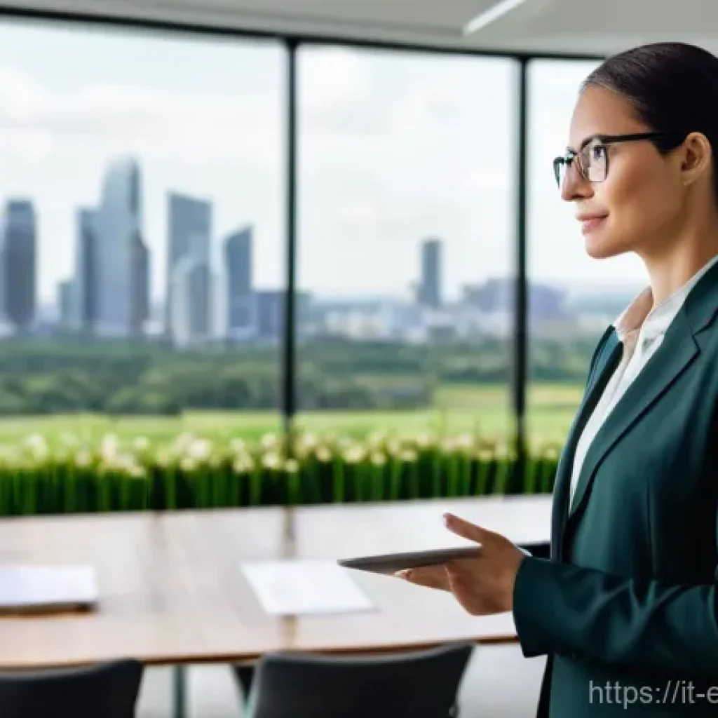 환경보전기술자 경력직 직무 변화 - **Prompt 1: The Strategic Environmental Consultant**
    "A professional, well-dressed female enviro...