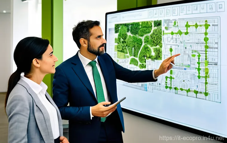 환경보전기술자 산업 분야 전망 - **Prompt: The Digital Environmental Innovator in an Italian Landscape**

    "A dynamic, mid-career ...