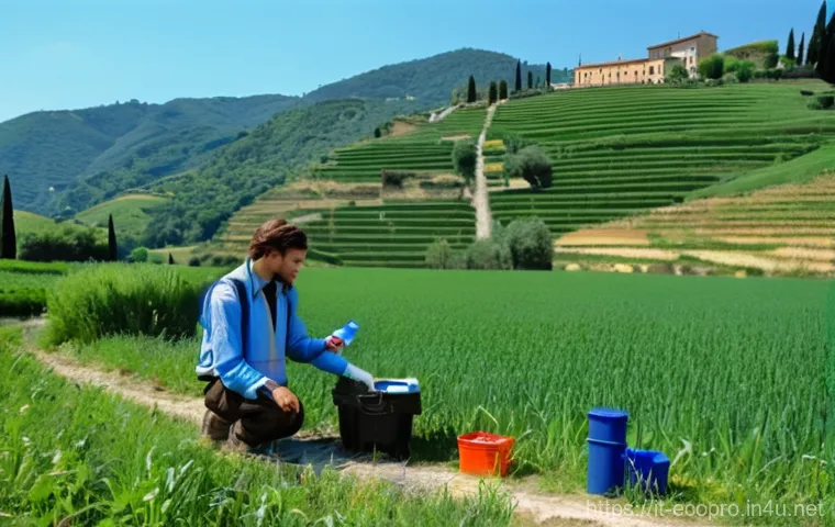 환경보전기술자 자격증 취득 준비법 - **Prompt 1: Dedicated Environmental Fieldwork in Italy**
"A determined young Italian environment...