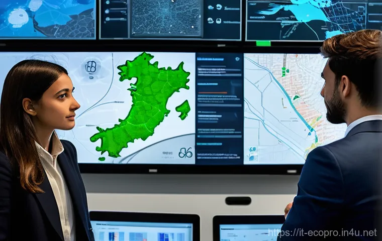 환경보전기술자 자격 취득 후 취업 - **Prompt:** A focused Italian environmental protection technician, dressed in a professional but pra...