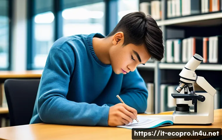 환경보전기술자 자격증 취득에 드는 시간 - **Prompt:** A focused young university student, early 20s, intently studying environmental science i...