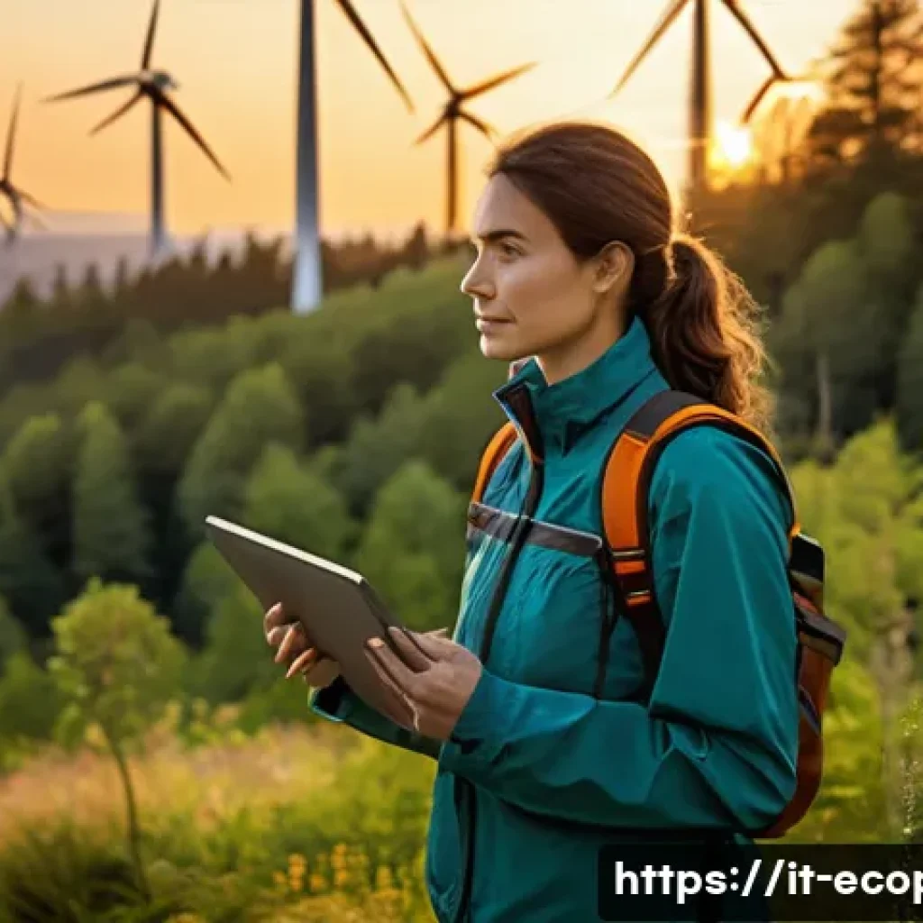 환경보전기술자 자격증 공부 자료 - **Prompt:** A highly capable female environmental technician, in her mid-30s, stands confidently at ...